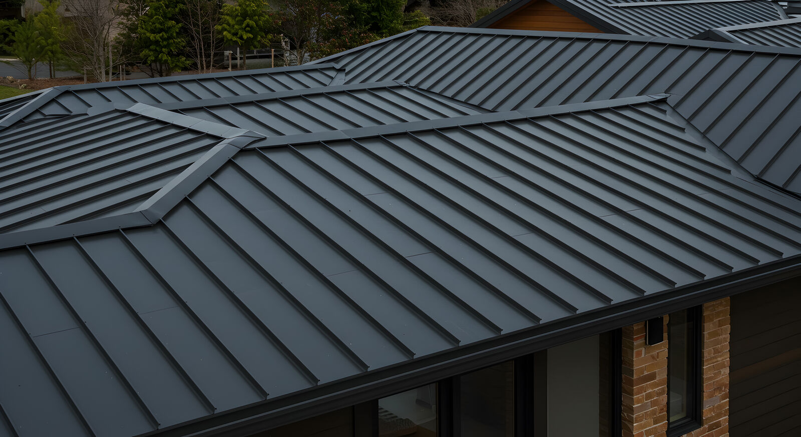 Standing seam metal roof detail