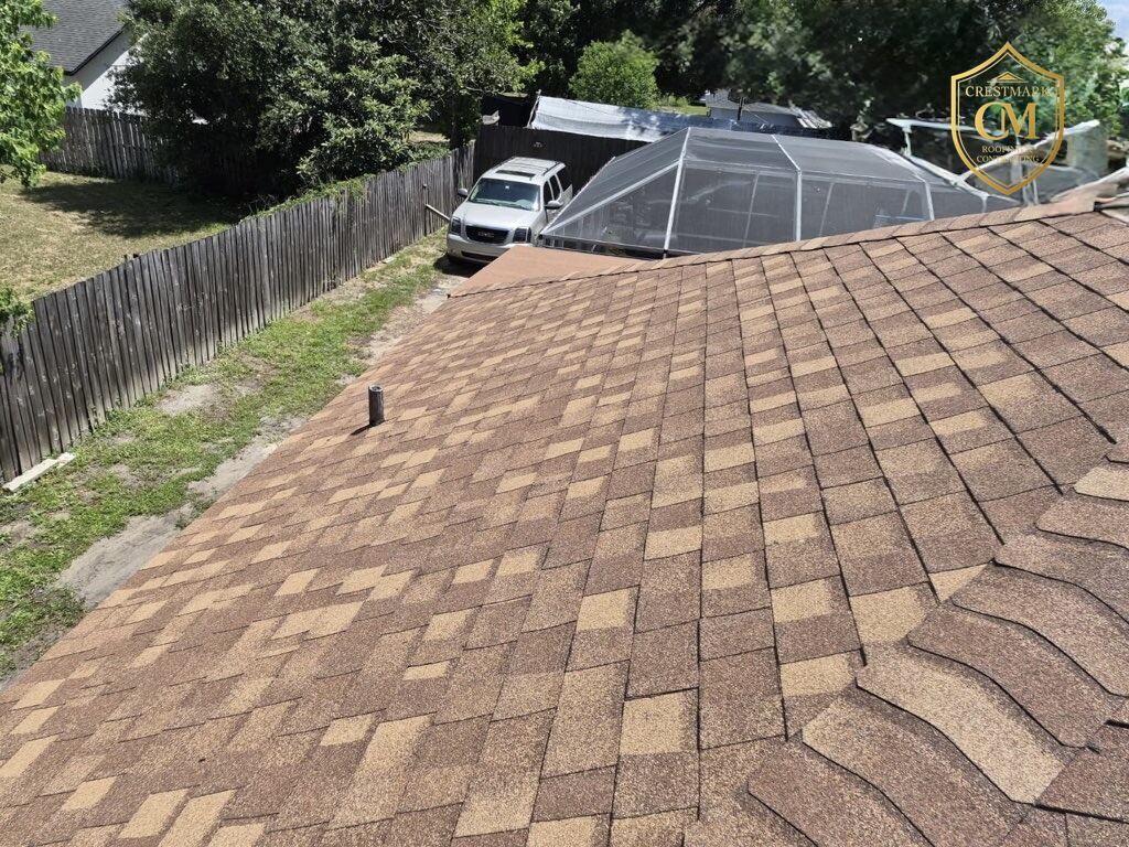 Finished shingle roof detail