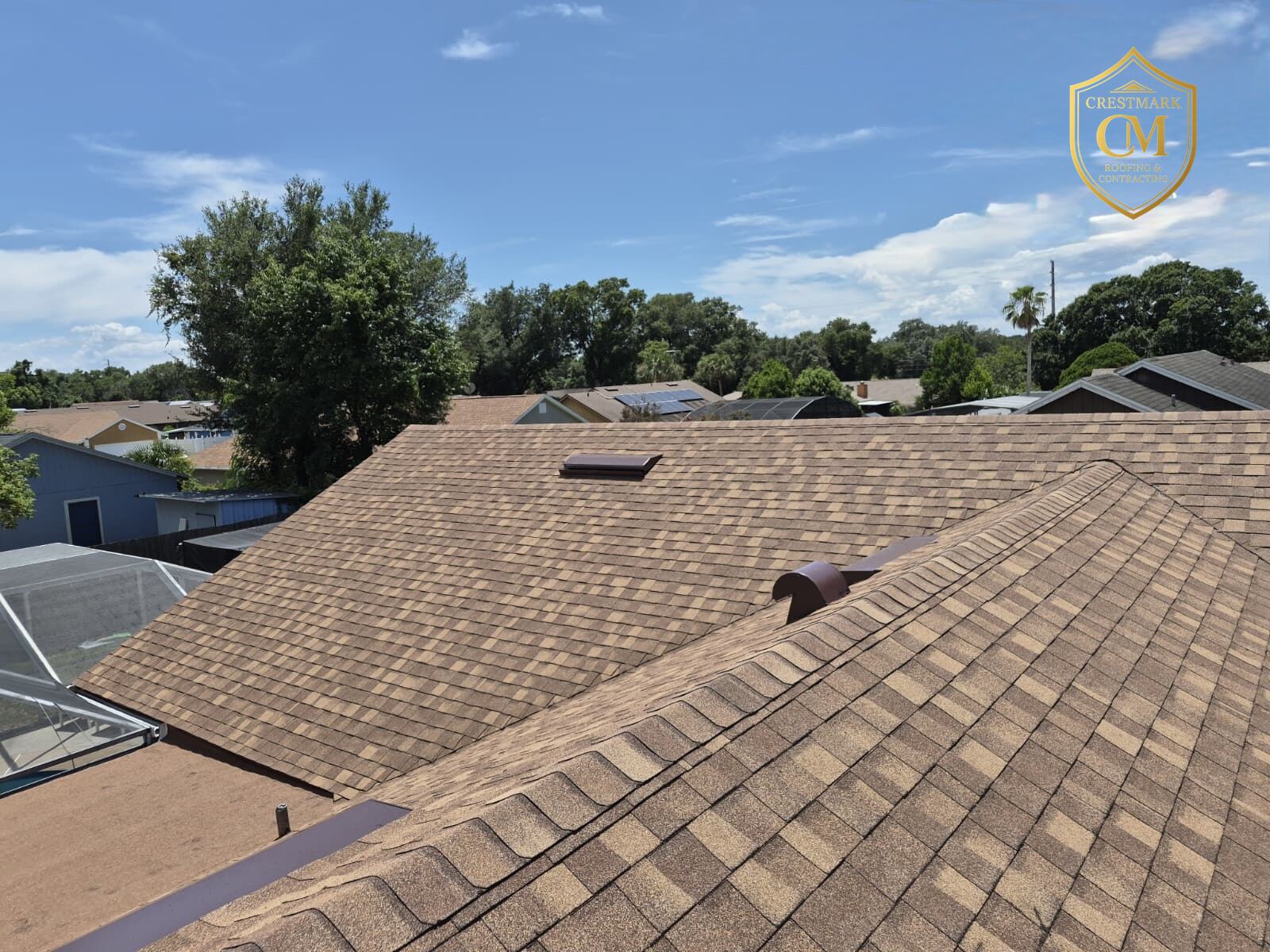 Finished shingle roof