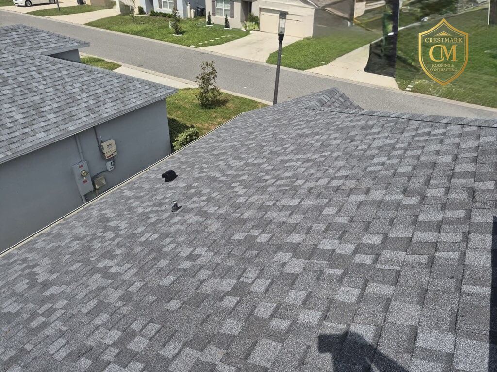 Finished shingle roof, subdivision