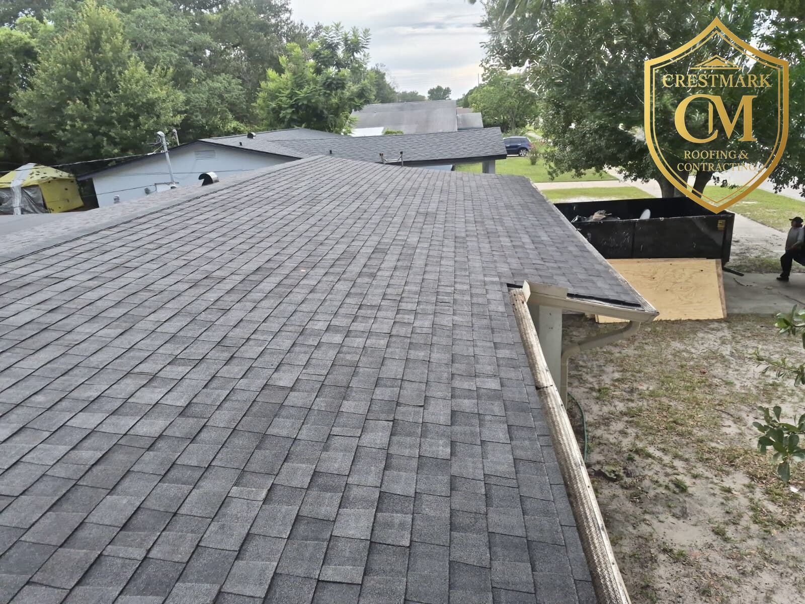 Finished shingle roof