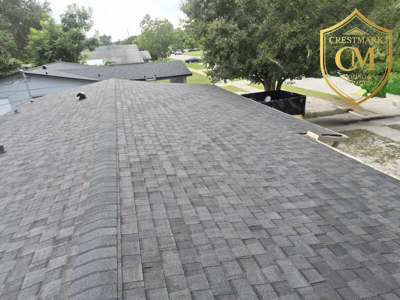 Finished shingle roof
