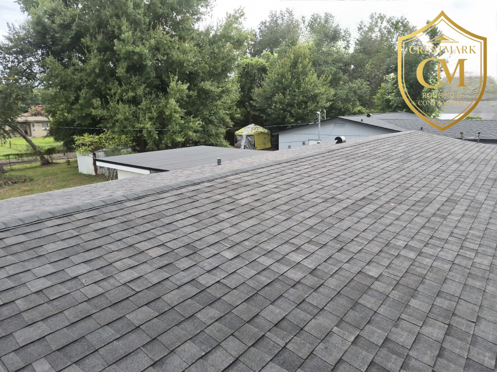 Finished shingle roof