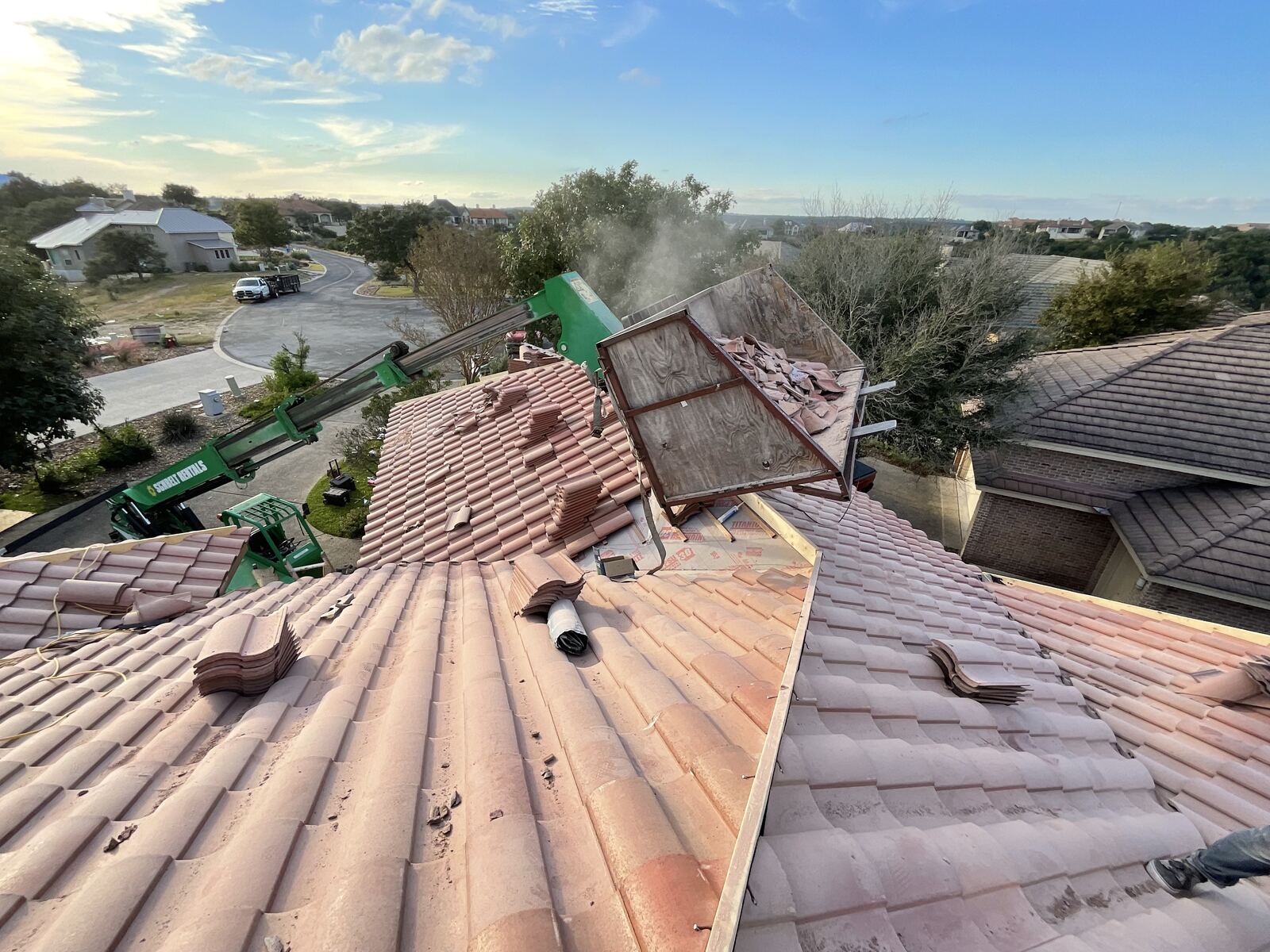 Tile roof install detail