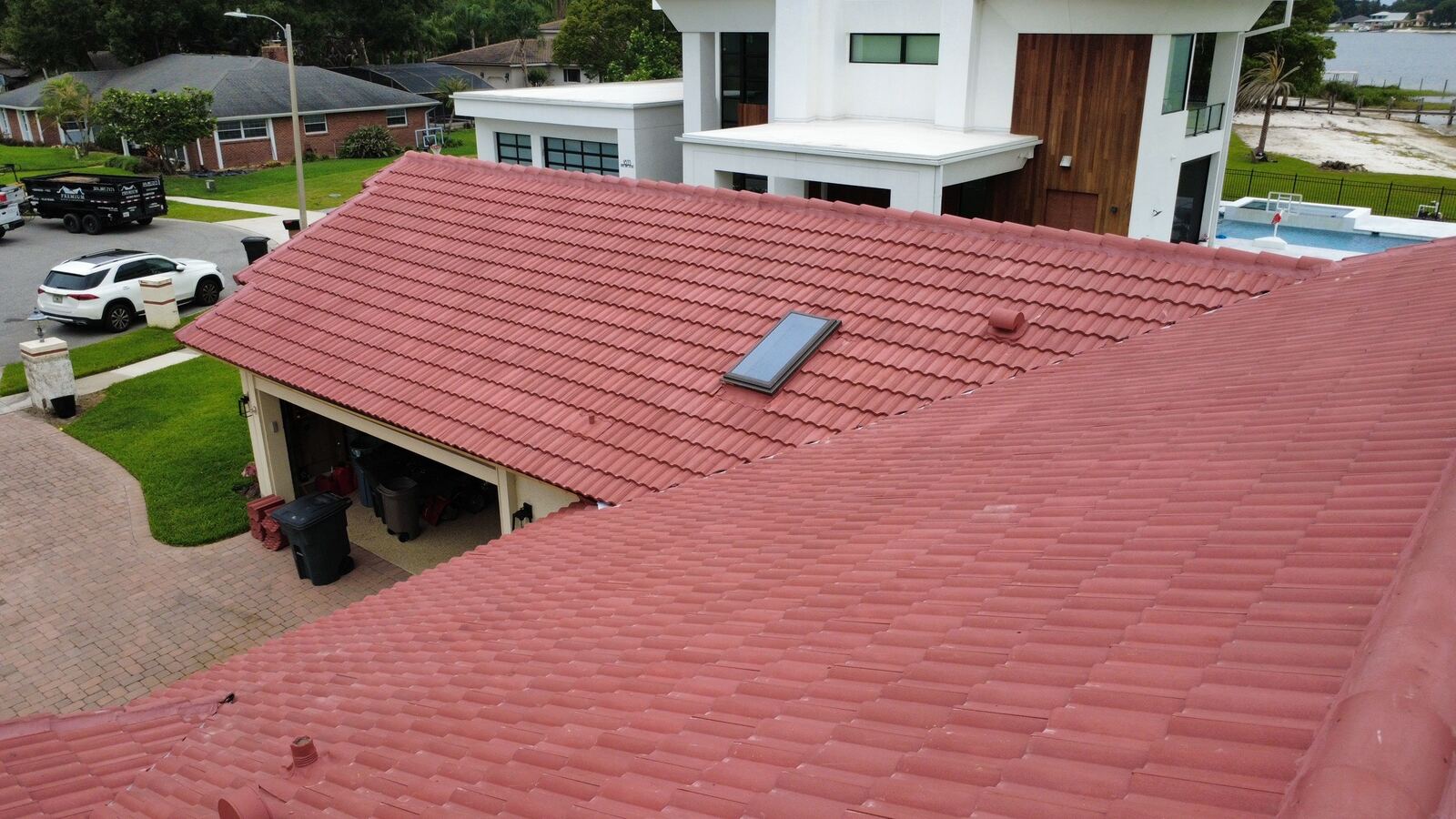 Completed tile roof, Crestmark project
