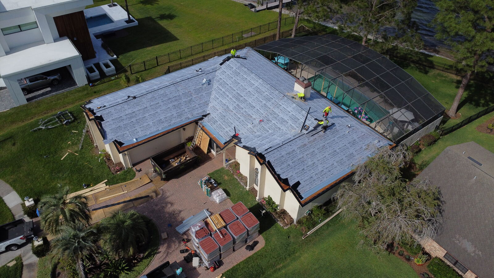 Tile roof underlayment install